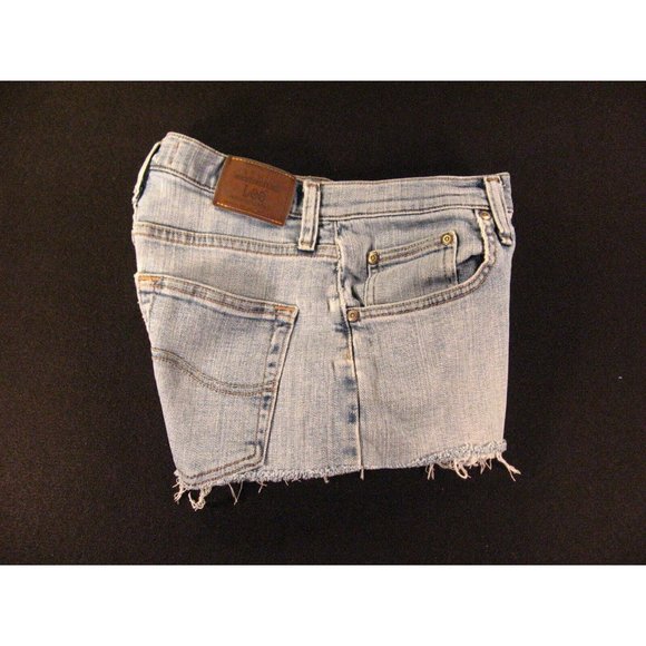 LEE Womans Premium Select CUTOFF JEANS SHORTS 25 MEASURED Blue Denim Daisy Dukes - Picture 3 of 11